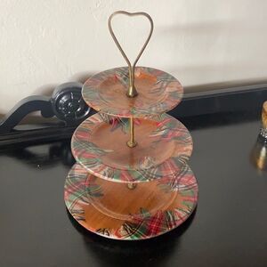 RARE Vintage 1940’s 3 Tier Dessert Stand